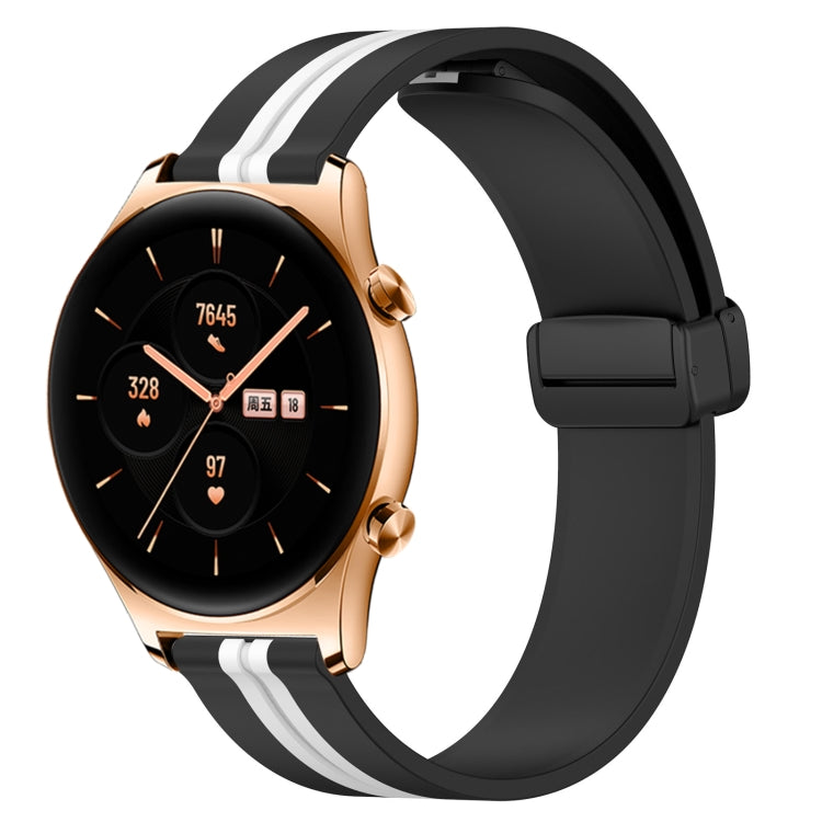 22mm Folding Magnetic Clasp Silicone Watch Band, For Honor Watch GS 3, For Honor Watch GS Pro, For Honor Magic Watch 2 46mm, For Honor Watch Dream