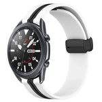 22mm 折りたたみマグネット留めシリコンウォッチバンド、Samsung Galaxy Watch3 45mm用、Samsung Galaxy Watch 46mm用、Samsung Gear S3 Classic用、Samsung Gear S3 Frontier用