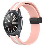 22mm 折りたたみマグネット留めシリコンウォッチバンド、Samsung Galaxy Watch3 45mm用、Samsung Galaxy Watch 46mm用、Samsung Gear S3 Classic用、Samsung Gear S3 Frontier用