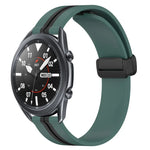 22mm 折りたたみマグネット留めシリコンウォッチバンド、Samsung Galaxy Watch3 45mm用、Samsung Galaxy Watch 46mm用、Samsung Gear S3 Classic用、Samsung Gear S3 Frontier用