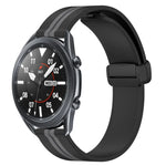 22mm 折りたたみマグネット留めシリコンウォッチバンド、Samsung Galaxy Watch3 45mm用、Samsung Galaxy Watch 46mm用、Samsung Gear S3 Classic用、Samsung Gear S3 Frontier用