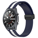 22mm 折りたたみマグネット留めシリコンウォッチバンド、Samsung Galaxy Watch3 45mm用、Samsung Galaxy Watch 46mm用、Samsung Gear S3 Classic用、Samsung Gear S3 Frontier用