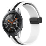 22mm 折りたたみマグネット留めシリコンウォッチバンド、Samsung Galaxy Watch3 45mm用、Samsung Galaxy Watch 46mm用、Samsung Gear S3 Classic用、Samsung Gear S3 Frontier用