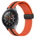 22mm 折りたたみマグネット留めシリコンウォッチバンド、Samsung Galaxy Watch3 45mm用、Samsung Galaxy Watch 46mm用、Samsung Gear S3 Classic用、Samsung Gear S3 Frontier用
