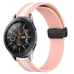 22mm 折りたたみマグネット留めシリコンウォッチバンド、Samsung Galaxy Watch3 45mm用、Samsung Galaxy Watch 46mm用、Samsung Gear S3 Classic用、Samsung Gear S3 Frontier用