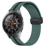 22mm 折りたたみマグネット留めシリコンウォッチバンド、Samsung Galaxy Watch3 45mm用、Samsung Galaxy Watch 46mm用、Samsung Gear S3 Classic用、Samsung Gear S3 Frontier用