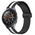 22mm 折りたたみマグネット留めシリコンウォッチバンド、Samsung Galaxy Watch3 45mm用、Samsung Galaxy Watch 46mm用、Samsung Gear S3 Classic用、Samsung Gear S3 Frontier用