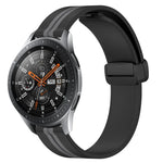 22mm 折りたたみマグネット留めシリコンウォッチバンド、Samsung Galaxy Watch3 45mm用、Samsung Galaxy Watch 46mm用、Samsung Gear S3 Classic用、Samsung Gear S3 Frontier用