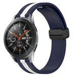 22mm 折りたたみマグネット留めシリコンウォッチバンド、Samsung Galaxy Watch3 45mm用、Samsung Galaxy Watch 46mm用、Samsung Gear S3 Classic用、Samsung Gear S3 Frontier用