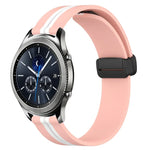 22mm 折りたたみマグネット留めシリコンウォッチバンド、Samsung Galaxy Watch3 45mm用、Samsung Galaxy Watch 46mm用、Samsung Gear S3 Classic用、Samsung Gear S3 Frontier用