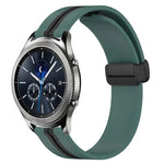 22mm 折りたたみマグネット留めシリコンウォッチバンド、Samsung Galaxy Watch3 45mm用、Samsung Galaxy Watch 46mm用、Samsung Gear S3 Classic用、Samsung Gear S3 Frontier用