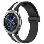 22mm 折りたたみマグネット留めシリコンウォッチバンド、Samsung Galaxy Watch3 45mm用、Samsung Galaxy Watch 46mm用、Samsung Gear S3 Classic用、Samsung Gear S3 Frontier用