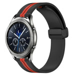 22mm 折りたたみマグネット留めシリコンウォッチバンド、Samsung Galaxy Watch3 45mm用、Samsung Galaxy Watch 46mm用、Samsung Gear S3 Classic用、Samsung Gear S3 Frontier用
