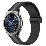 22mm 折りたたみマグネット留めシリコンウォッチバンド、Samsung Galaxy Watch3 45mm用、Samsung Galaxy Watch 46mm用、Samsung Gear S3 Classic用、Samsung Gear S3 Frontier用