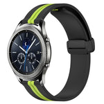 22mm 折りたたみマグネット留めシリコンウォッチバンド、Samsung Galaxy Watch3 45mm用、Samsung Galaxy Watch 46mm用、Samsung Gear S3 Classic用、Samsung Gear S3 Frontier用
