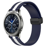 22mm 折りたたみマグネット留めシリコンウォッチバンド、Samsung Galaxy Watch3 45mm用、Samsung Galaxy Watch 46mm用、Samsung Gear S3 Classic用、Samsung Gear S3 Frontier用