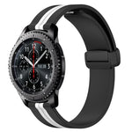 22mm 折りたたみマグネット留めシリコンウォッチバンド、Samsung Galaxy Watch3 45mm用、Samsung Galaxy Watch 46mm用、Samsung Gear S3 Classic用、Samsung Gear S3 Frontier用