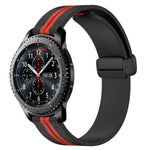 22mm 折りたたみマグネット留めシリコンウォッチバンド、Samsung Galaxy Watch3 45mm用、Samsung Galaxy Watch 46mm用、Samsung Gear S3 Classic用、Samsung Gear S3 Frontier用