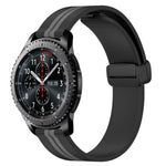 22mm 折りたたみマグネット留めシリコンウォッチバンド、Samsung Galaxy Watch3 45mm用、Samsung Galaxy Watch 46mm用、Samsung Gear S3 Classic用、Samsung Gear S3 Frontier用