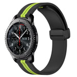22mm 折りたたみマグネット留めシリコンウォッチバンド、Samsung Galaxy Watch3 45mm用、Samsung Galaxy Watch 46mm用、Samsung Gear S3 Classic用、Samsung Gear S3 Frontier用