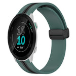 20mm Folding Magnetic Clasp Silicone Watch Band, For Garmin Forerunner 55, For Garmin Venu, For Garmin Venu SQ, For Garminmove Luxe