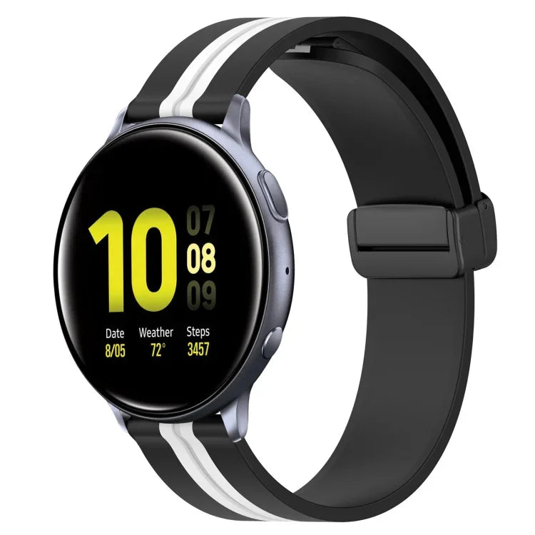 20mm 折りたたみマグネット留めシリコンウォッチバンド、Samsung Galaxy Watch Active 2 40mm用、Samsung Galaxy Watch Active 2 44mm用、Samsung Galaxy Watch 42mm用