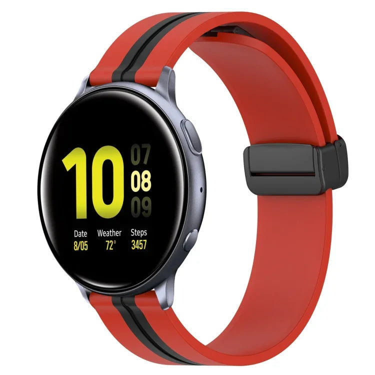 20mm 折りたたみマグネット留めシリコンウォッチバンド、Samsung Galaxy Watch Active 2 40mm用、Samsung Galaxy Watch Active 2 44mm用、Samsung Galaxy Watch 42mm用