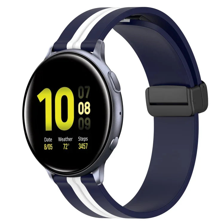 20mm 折りたたみマグネット留めシリコンウォッチバンド、Samsung Galaxy Watch Active 2 40mm用、Samsung Galaxy Watch Active 2 44mm用、Samsung Galaxy Watch 42mm用