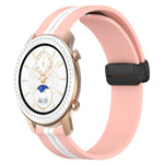 20mm Folding Magnetic Clasp Silicone Watch Band, For Amazfit GTS, For Amazfit GTR 42mm, For Amazfit Pop Pro, For Amazfit Pop