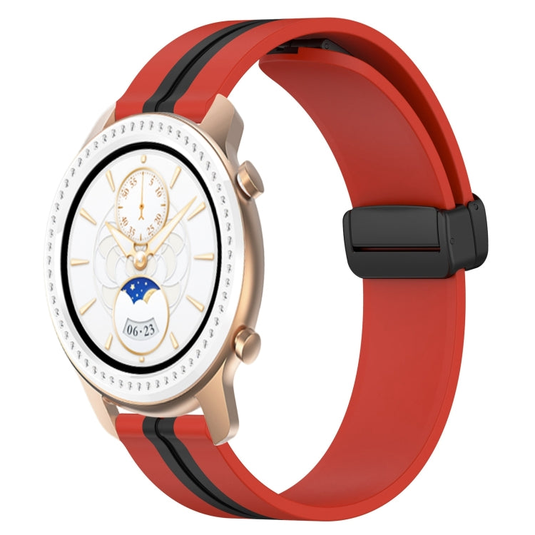 20mm Folding Magnetic Clasp Silicone Watch Band, For Amazfit GTS, For Amazfit GTR 42mm, For Amazfit Pop Pro, For Amazfit Pop