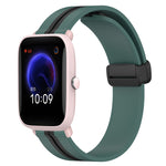 20mm Folding Magnetic Clasp Silicone Watch Band, For Amazfit GTS, For Amazfit GTR 42mm, For Amazfit Pop Pro, For Amazfit Pop