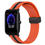 20mm Folding Magnetic Clasp Silicone Watch Band, For Amazfit GTS, For Amazfit GTR 42mm, For Amazfit Pop Pro, For Amazfit Pop