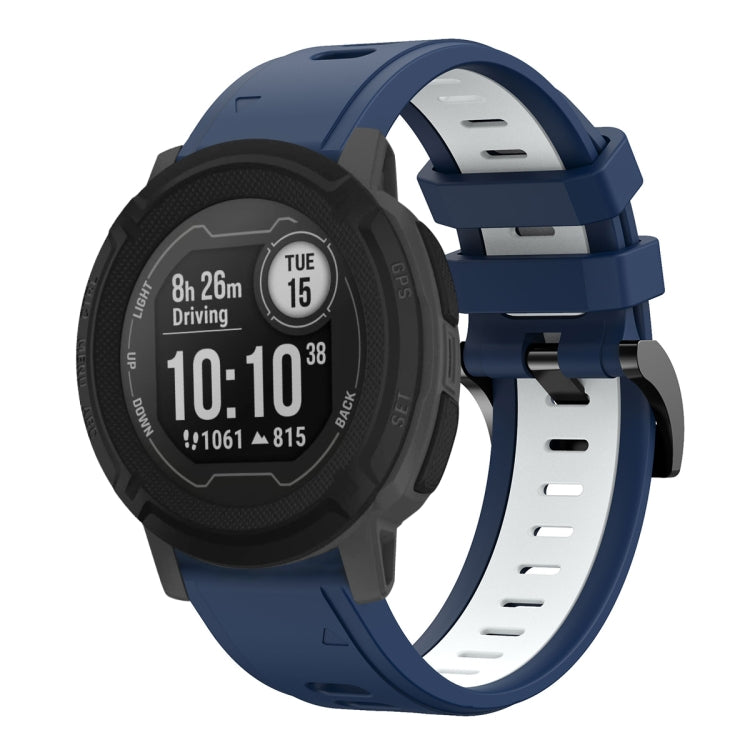 22mm Two-Color Sports Silicone Watch Band, For Garmin Instinct, For Garmin Descent G1