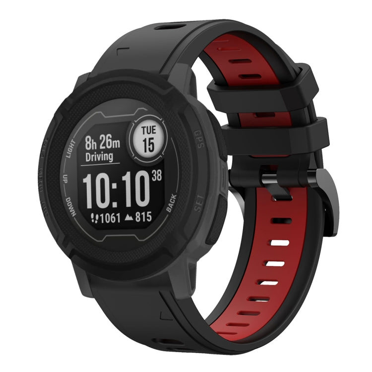 22mm Two-Color Sports Silicone Watch Band, For Garmin Instinct, For Garmin Descent G1