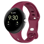 ウォータードロップ スリム バタフライボタン ソリッドシリコンバンド, Google Pixel Watch 4 / 3 / 2 / 1 41mm 用