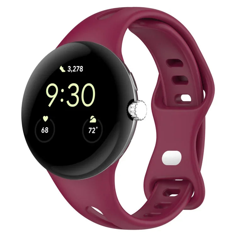 ウォータードロップ スリム バタフライボタン ソリッドシリコンバンド, Google Pixel Watch 4 / 3 / 2 / 1 41mm 用