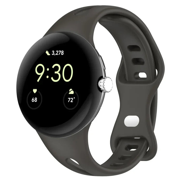 ウォータードロップ スリム バタフライボタン ソリッドシリコンバンド, Google Pixel Watch 4 / 3 / 2 / 1 41mm 用
