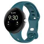 ウォータードロップ スリム バタフライボタン ソリッドシリコンバンド, Google Pixel Watch 4 / 3 / 2 / 1 41mm 用