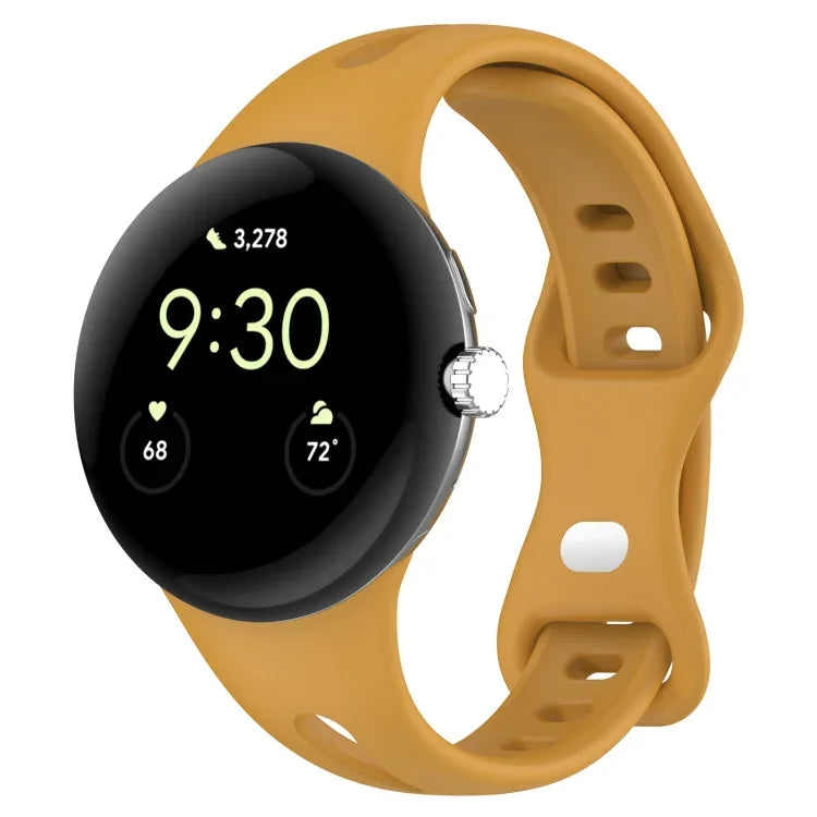 ウォータードロップ スリム バタフライボタン ソリッドシリコンバンド, Google Pixel Watch 4 / 3 / 2 / 1 41mm 用