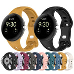 ウォータードロップ スリム バタフライボタン ソリッドシリコンバンド, Google Pixel Watch 4 / 3 / 2 / 1 41mm 用