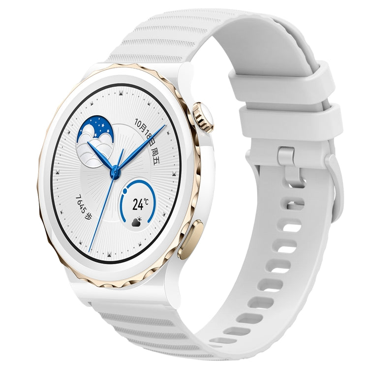 20mm Wavy Dot Pattern Solid Color Silicone Watch Band, For Huawei Watch GT3 Pro 43mm, For Huawei Watch GT3 42mm, For Huawei Watch GT2 42mm, For Huawei Watch 2