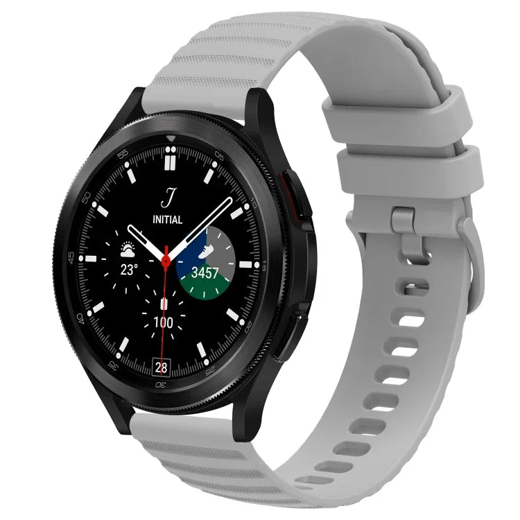 Samsung Galaxy Watch 4 Classic 42mm、Samsung Galaxy Watch 4 Classic 46mm、Samsung Galaxy Watch Active 2 40mm、Samsung Galaxy Watch Active 2 44mm用 20mm ウェービードットパターン ソリッドカラー シリコンウォッチバンド