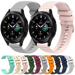 Samsung Galaxy Watch 4 Classic 42mm、Samsung Galaxy Watch 4 Classic 46mm、Samsung Galaxy Watch Active 2 40mm、Samsung Galaxy Watch Active 2 44mm用 20mm ウェービードットパターン ソリッドカラー シリコンウォッチバンド
