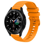 Samsung Galaxy Watch 4 Classic 42mm、Samsung Galaxy Watch 4 Classic 46mm、Samsung Galaxy Watch Active 2 40mm、Samsung Galaxy Watch Active 2 44mm用 20mm ウェービードットパターン ソリッドカラー シリコンウォッチバンド