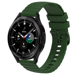 Samsung Galaxy Watch 4 Classic 42mm、Samsung Galaxy Watch 4 Classic 46mm、Samsung Galaxy Watch Active 2 40mm、Samsung Galaxy Watch Active 2 44mm用 20mm ウェービードットパターン ソリッドカラー シリコンウォッチバンド