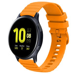 Samsung Galaxy Watch 4 Classic 42mm、Samsung Galaxy Watch 4 Classic 46mm、Samsung Galaxy Watch Active 2 40mm、Samsung Galaxy Watch Active 2 44mm用 20mm ウェービードットパターン ソリッドカラー シリコンウォッチバンド