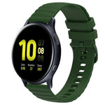 Samsung Galaxy Watch 4 Classic 42mm、Samsung Galaxy Watch 4 Classic 46mm、Samsung Galaxy Watch Active 2 40mm、Samsung Galaxy Watch Active 2 44mm用 20mm ウェービードットパターン ソリッドカラー シリコンウォッチバンド