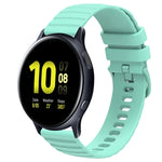 Samsung Galaxy Watch 4 Classic 42mm、Samsung Galaxy Watch 4 Classic 46mm、Samsung Galaxy Watch Active 2 40mm、Samsung Galaxy Watch Active 2 44mm用 20mm ウェービードットパターン ソリッドカラー シリコンウォッチバンド