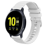 Samsung Galaxy Watch 4 Classic 42mm、Samsung Galaxy Watch 4 Classic 46mm、Samsung Galaxy Watch Active 2 40mm、Samsung Galaxy Watch Active 2 44mm用 20mm ウェービードットパターン ソリッドカラー シリコンウォッチバンド