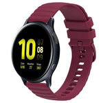 Samsung Galaxy Watch 4 Classic 42mm、Samsung Galaxy Watch 4 Classic 46mm、Samsung Galaxy Watch Active 2 40mm、Samsung Galaxy Watch Active 2 44mm用 20mm ウェービードットパターン ソリッドカラー シリコンウォッチバンド